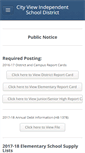Mobile Screenshot of cityview-isd.net